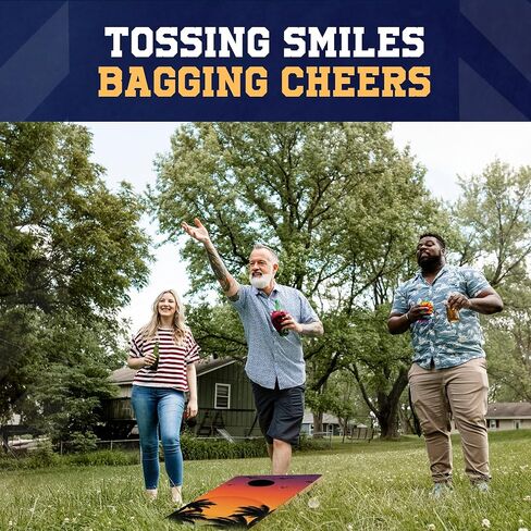 Cornhole365 Baged Cornhole Bag - كل الأحوال الجوية ، نسيج بوليستر شاق ودائم ، ملء الراتنج ، قطعة قماش بطة مزدوجة - أكياس فول كورنول احترافية للاستخدام الداخلي والخارجي - مجموعة من 8 in Saudi Arabia