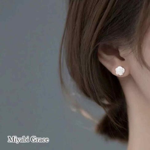 أقراط على شكل زهرة غير مرئية للنساء تتدلى من اللون الأبيض والوردي والأزرق الفاتح والبنفسجي واللؤلؤ الزهري أقراط مريحة غير مثقوبة بمشبك in Kuwait