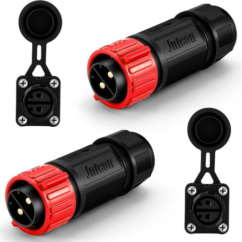 Amylove 2 Sets Trolling Motor Plug Receptacle Set Marine Boat Power Connector Waterproof Boat Plug 12 24 36 48 Volt Marine Plug for Freshwater Saltwater Trolling Motor Fishing Reel in Saudi Arabia