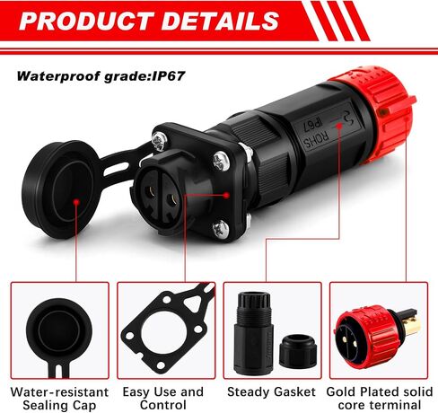 Amylove 2 Sets Trolling Motor Plug Receptacle Set Marine Boat Power Connector Waterproof Boat Plug 12 24 36 48 Volt Marine Plug for Freshwater Saltwater Trolling Motor Fishing Reel in Saudi Arabia