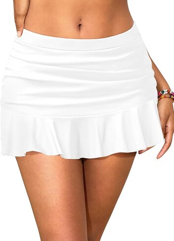 DACI LIMAN'S MID RISE SWIM SKIRT - RUCHED RUCHED SWIMSULT SWITER STUME SUB SAB BIKINI SKIRT BOTTOM 2025 in Kuwait