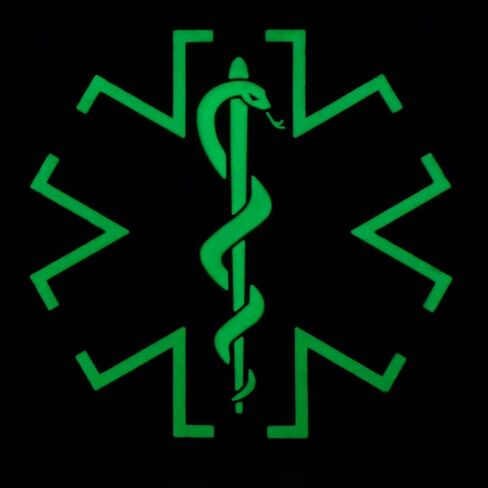 توهج أسود داكن EMS EMT مسعف معنويات المسعفين التكتيكي PVC اللمس السحابة التصحيح in Saudi Arabia