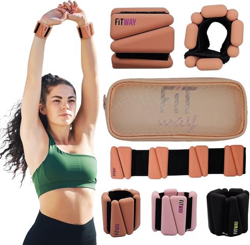 | 1 pair 2 lbs | Adjustable Silicone ankle weights | - wrist weights - | ankle weights for women -ankle weights for men | 2lb ankle weights| Suitable for Yoga, Dance, Pilates | water-resistant silicone in Saudi Arabia