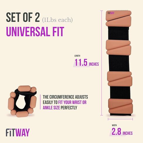 | 1 pair 2 lbs | Adjustable Silicone ankle weights | - wrist weights - | ankle weights for women -ankle weights for men | 2lb ankle weights| Suitable for Yoga, Dance, Pilates | water-resistant silicone in Saudi Arabia