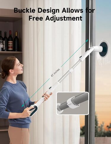 HiCOZY Electric Spin Scrubber HS1 Pro, Shower Scrubber with 2024 New Upgraded Voice Prompt LED Smart Display, Cleaning Brush with 4 Adjustable Speeds, 6 Replaceable Brush Heads Light White in Saudi Arabia