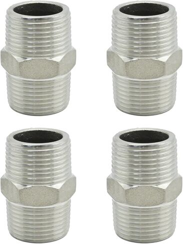 4 PCS NPT Hex Nipple Stainless Steel 304 استبدال الأنابيب الخيوط لأنابيب Home Brew Kit (3/8 ") in Kuwait