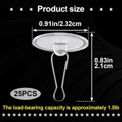 30 Pack Self-Adhesive Ceiling Hooks for Hanging, Sticky Damage-Free Transparent Ceiling Discs with Metal Hook, Removable Wall Hanger for Wedding Birthday Halloween Christams Decorations in Saudi Arabia