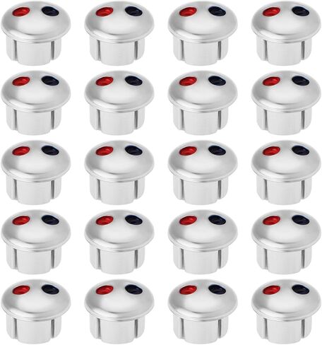 Emagtech 20pcs مؤشرات صنبور تعامل مع علامات المياه الساخنة والباردة على ملصقات حمراء وزرقاء المطبخ الحمام تغطية الحنفيات لافتات مناسبة لثغرات صنبور المياه 6.7 ملم (أسود) in Saudi Arabia