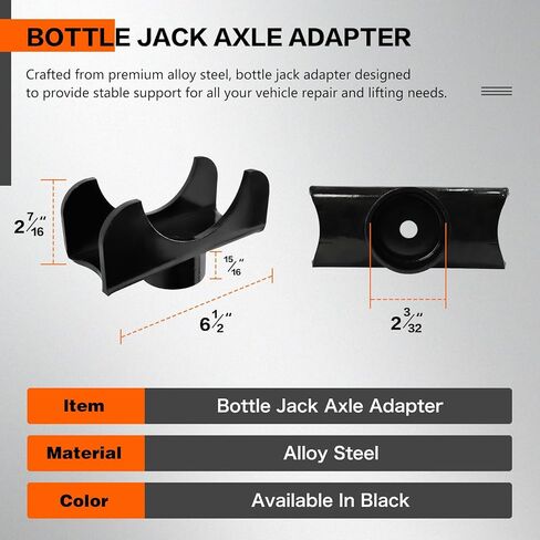Bottle Jack Axle Adapter Lifting Saddle 3 Inch Round Axle Tube Fits1.25 to 1.60 inches Bottle Jack Adapter Jack Axle Saddle Jack Lifting Platform for Garage Farm Ranch Trailer RV in Kuwait