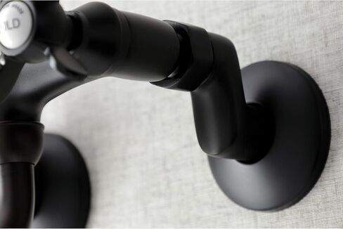 Kingston Brass KS116SB Center Center Wall Mount Bathrate Faucet ، النحاس المصقول 10.38 × 6 × 5.44 in Kuwait