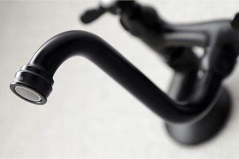 Kingston Brass KS116SB Center Center Wall Mount Bathrate Faucet ، النحاس المصقول 10.38 × 6 × 5.44 in Kuwait