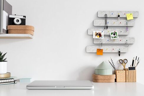 شرائط لوحة الفلين للجدران، لوحة فلين لاصقة قوية للمكتب، 5 شرائط فلين شريط نشرة مع دبابيس دفع للوحة الفلين الصغيرة لجدار المكتب (وردي) in Kuwait