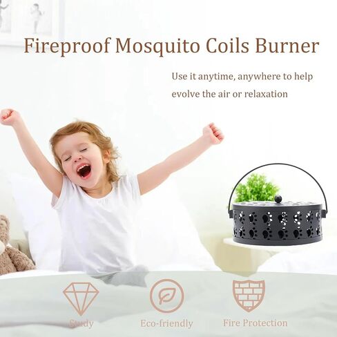 Cute Cat's Claw Mosquito Coil Holder with Handle Metal Fireproof Mosquito Coils Burner Outdoor Camping Use in Saudi Arabia
