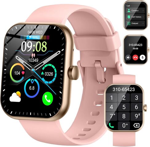 Smart Watch(Answer/Make Call), 1.96" HD Smartwatch for Men Women, 2025 New Fitness Watch with 110+ Sport Modes, Heart Rate, Sleep Monitor, Pedometer, IP68 Waterproof Activity Tracker for Android iOS in Saudi Arabia