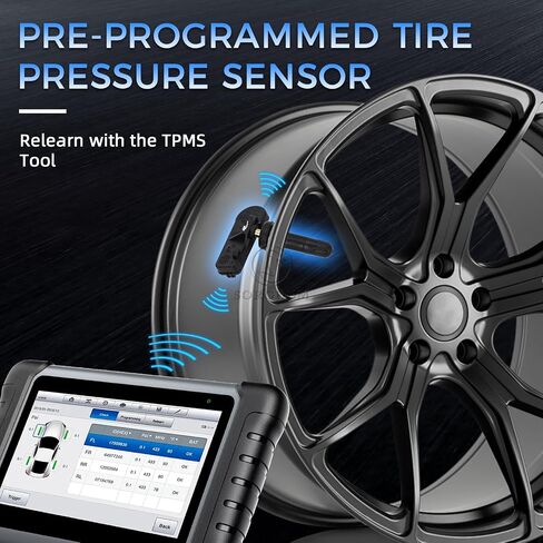 Sorghum Tire Pressure Monitoring System - Pre-Programmed TPMS Sensors 4 Packs 315MHz Compatible with 2010-2019 Hyundai Sonata Elantra Genesis Coupe Kia Forte Optima Soul Replace# 52933-2M000 in Kuwait