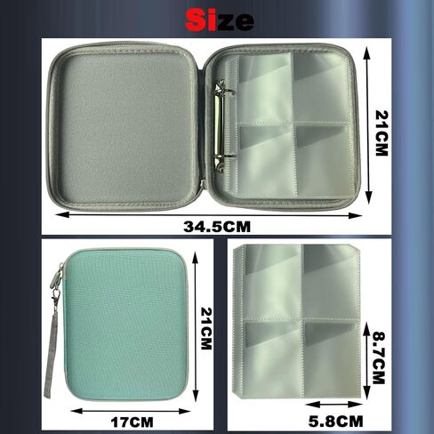 Card Case Compatible for Yoto Card Case Holder 80 Pockets Card Folder Card Binder with Zipper fit 2.3 * 3.4 inch Player Card Mini Audiobook Cards in Saudi Arabia