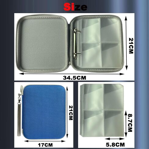 CARL CASE متوافقة مع حامل CASE CASE CASE 8 80 طاولة بطاقة بطاقة CARD CARD مع سحاب مناسب 2.3 * 3.4 بوصة بطاقة MINI AUDIOBook in Kuwait