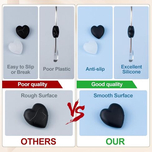 11 Pairs Heart Eyeglasses Ear Grips Soft Silicone Retainers Behind The Ear Hooks Anti-Slip Holder Eyeglasses Stopper for Sunglasses, Reading Glasses Teen Girls Boys Women Men(Random Colors) in Kuwait