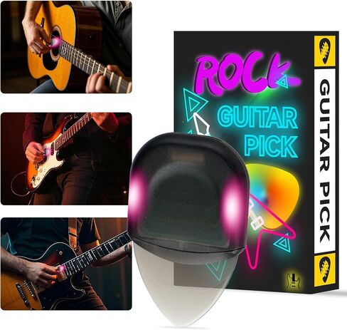 LED Guitar Pick - Electric Guitar Accessories LED Glowing Guitar Pick Guitar Picks For Electric Guitar Guitar Picks For Acoustic Guitar （Green） in Saudi Arabia