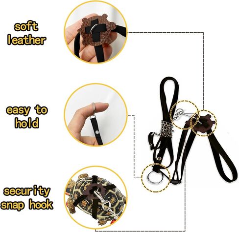 Turtles Playing and Training Toys Set, 1 Adjustable Tortoise Leash 2 Reptile Skateboards 2 Treat Ball, Turtle Fast Skate Accessory Funny Pet Mini Walking Skateboards for Parrot(Yellow Small) in Saudi Arabia