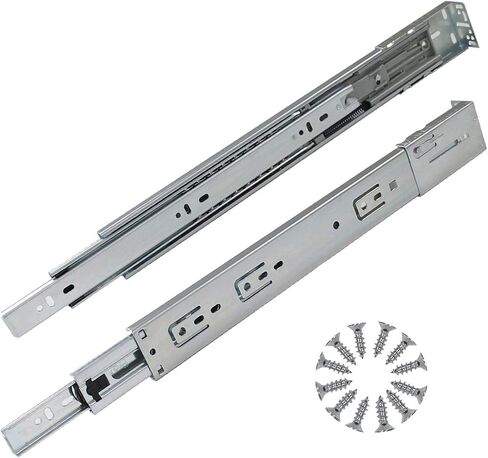 Gobrico 22 Inch Rear/Side Mount Drawer Slides, Ball Bearing Soft Close Drawer Slides Glides with Brackets, Full Extension Heavy Duty Drawer Glides and Runners 10 Pairs in Saudi Arabia