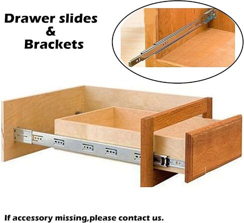 Gobrico 22 Inch Rear/Side Mount Drawer Slides, Ball Bearing Soft Close Drawer Slides Glides with Brackets, Full Extension Heavy Duty Drawer Glides and Runners 10 Pairs in Saudi Arabia