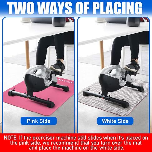 TOBWOLF Non-Slip Workout Mat for Under Desk Ellipticals, Exercise Mat for Ellipse Leg Exerciser Machine, Apply to Foot & Leg Pedal Exerciser for Seniors Fitness, Enhanced Stability & Floor Protection in Saudi Arabia