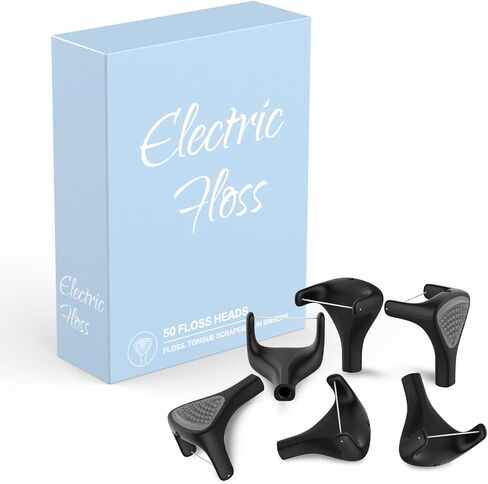 Voraiya Flosser Refills, 50 Voraiya Floss Heads, Reusable Woven Floss, Floss Without PFAS & Unwaxed Dental Floss (White) in Saudi Arabia