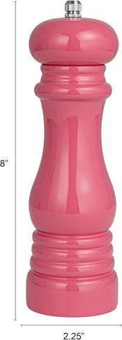 Creative Co-Op Rubberwood Elegance Pepper Mill, Pink in Saudi Arabia
