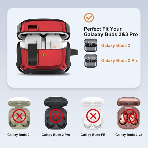 Valkit Compatible Galaxy Buds 3 & 3 Pro Case with Cleaner Kit, Soft TPU Protective Fits Samsung Buds 3 Case Shockproof Cover for Samsung Galaxy Buds Pro 3 Case with Portable Keychain (Transparent) in Saudi Arabia