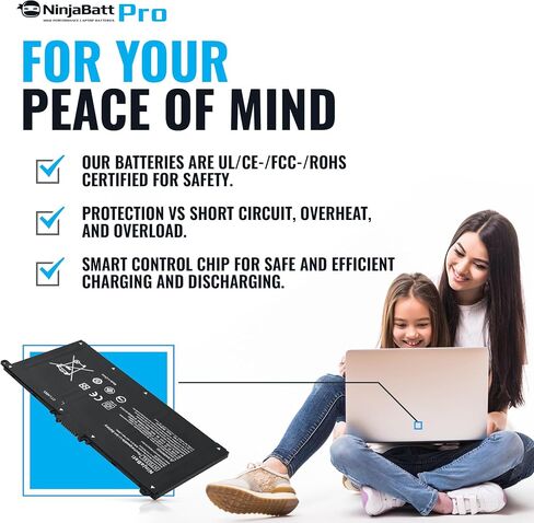 NinjaBatt برو بطارية لجهاز HP 919700-850 JC03 15-BS015DX 15-BS113DX 250 G6 17-BS011DX 15-BW011DX 15-BS013DX JC04 15-BS115DX 15-BS012DS JCO3 JCO4 255 G6 919701-85 0 - الخلايا المتميزة [2600 مللي أمبير/14.8 فولت] in Saudi Arabia