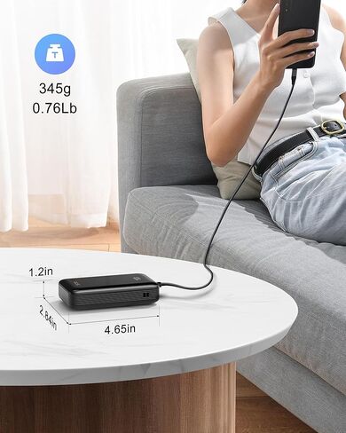 Power Bank ، Portable Charger 20000mAh مع 2 كابلات مدمجة ، 22.5W حزمة بطارية شحن سريع ، بطارية احتياطية شاشة LED ، حزمة بطارية السفر لجهاز iPad و iPhone Samsung والمزيد (رمادي) in Kuwait