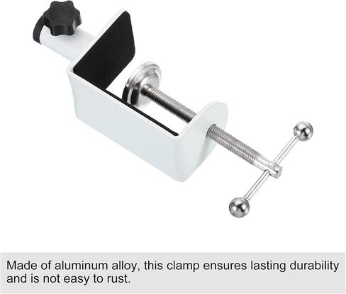 PATIKIL 0.49" Hole Dia. Desk Clamp, Aluminum Alloy Universal Adjustable C-Clamp Mount Holder for Microphone Mic Arm Table Lamp, Black in Saudi Arabia