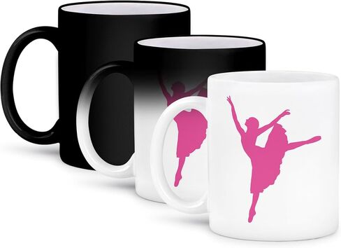 3dRose Trio of Ballet Dancer Mug, 11 oz, Black in Saudi Arabia