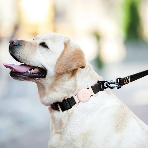 2 Pack Case for Airtag Dog Cat Collar Holder, Soft Silicone Anti-Lost Waterproof Protective Case Compatible with Apple Airtag, for Pet Dog Cat Collars Holder in Kuwait