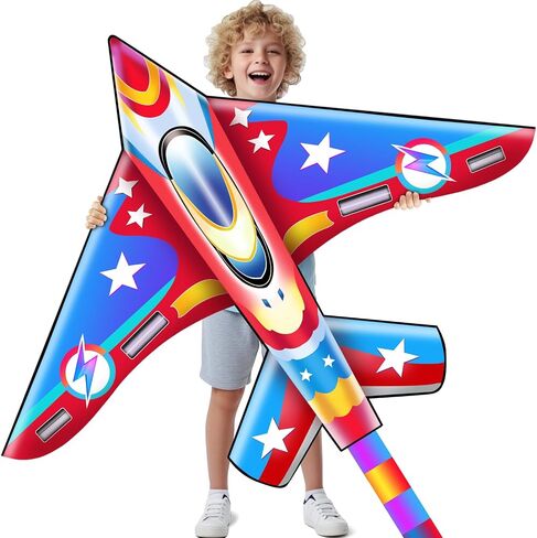 Xida Dragon Kites للأطفال الذين تتراوح أعمارهم بين 4 و 8 سنوات ، يسهل الطيران الطائرات الورقية للأطفال والبالغين ، طائرة ورقية المبتدئين للفتيان والبنات ، مقبض الطائرات الورقية وسلسلة ، طائرة ورقية سهلة التجميع لجميع الأعمار in Kuwait