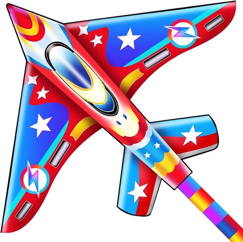 Xida Dragon Kites للأطفال الذين تتراوح أعمارهم بين 4 و 8 سنوات ، يسهل الطيران الطائرات الورقية للأطفال والبالغين ، طائرة ورقية المبتدئين للفتيان والبنات ، مقبض الطائرات الورقية وسلسلة ، طائرة ورقية سهلة التجميع لجميع الأعمار in Kuwait