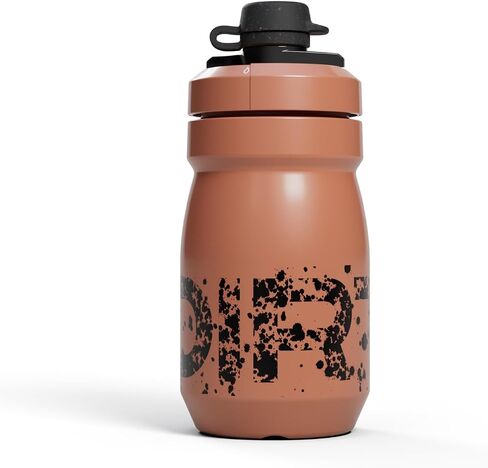 Camelbak Podium Dirt Series 15oz Mountain Bike Bottle مع غطاء طيني - زجاجة سهلة الضغط - تناسب معظم أقفاص الدراجات ، الأسفلت in Kuwait