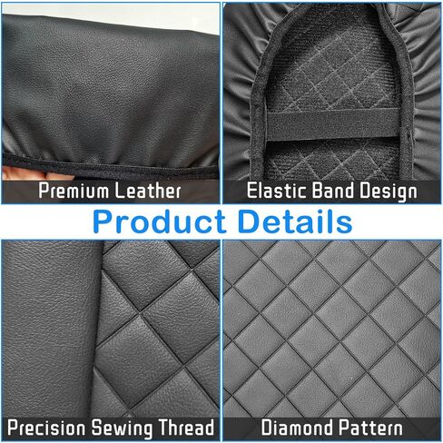 QianBao Compatible with Auto Center Console Pad, Center Console Cover Armrest Pad Protector for Toyota RAV4 2019 2020 2021 2022 2023 2024 Black Stitches in Kuwait