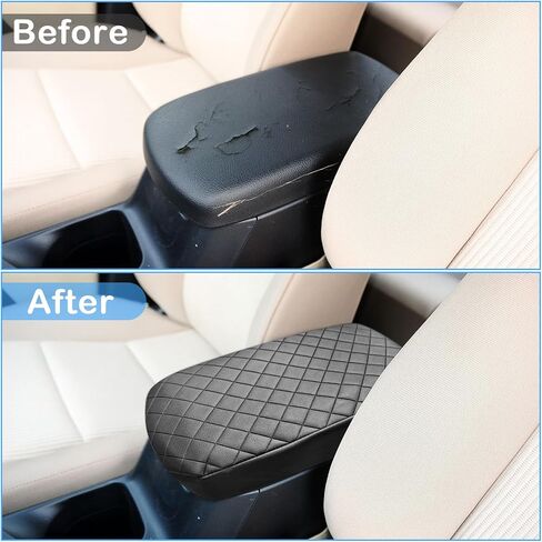 QianBao Compatible with Auto Center Console Pad, Center Console Cover Armrest Pad Protector for Toyota RAV4 2019 2020 2021 2022 2023 2024 Black Stitches in Kuwait