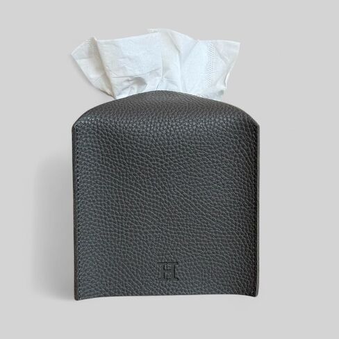 Hand Towel Box Cover Holder by Hirano's BAZAAR - Vegan Leather, Compatible with Kleenex Disposable Paper Hand Towels (Pure White) in Saudi Arabia