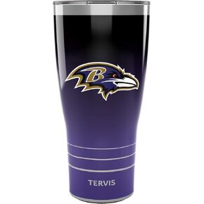 Tervis Traveler NFL Baltimore Ravens - Ombre Triple Walled Insulated Tumbler Travel Cup Keeps Drinks Cold & Hot, 20oz, Stainless Steel in Kuwait