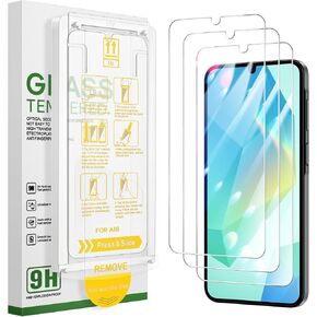 Caka 3 Pack for Samsung Galaxy A16 5G Screen Protector - Easy Installation with Pull Strip Alignment Frame Bubble-Free Tempered Glass Film