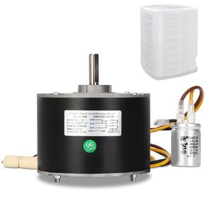 Upgraded 5KCP39EGS070S Condenser Fan Motor, 1/4 HP 1100 RPM 208/230V,5KCP39EGY823S Genteq #GE3905 Dayton 6DLL0, Bryant Payne HC39GE236,237 HC39GE234A, OEM Replacement with Capacitor