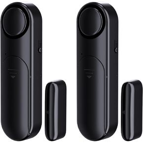 Window and Door Alarm When Opened (5 Pack) for Kids Safety/Home Security, Wireless Sliding Door Opening Sensor Alarms for Dementia, 120dB Burglar Alert, Ideal for Business, Garage, Apartment, Black