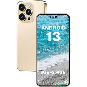 فتح هاتف Android I14 Promax غير مؤمن 8 جيجا بايت+256 جيجا بايت الهاتف الخليوي 50 ميجابكسل+24 ميجابكسل بكاميرا البكسل 6800mAh بطارية للاستعداد الموسع 6.7inch HD شاشة الهاتف المحمول 5G Dual Sim (Deep Sea Blue)