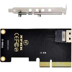 xiwai PCI-E 3.0 4.0 to SFF-8654 Slimline SAS Card Adapter and U.2 U2 SFF-8639 NVME PCIe SSD Cable for Mainboard SSD