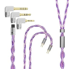 ARTTI FLEX Headphone Upgrade Cable 4 Cores 268 Strands Silver-plated 7N OCC Copper 3in1 Plug IEM Cable Hifi Earphone Wire (2PIN Straight plug)