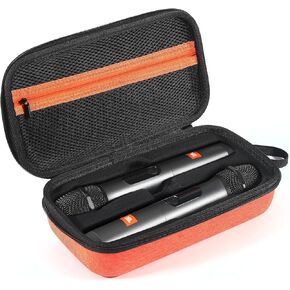 Wireless Microphone Case Compatible with JBL Wireless Two Microphone System, Handheld Dual Mic Travel Bag, Portable Microphone Storage EVA Hard Shell Exterior Case (For Charger Style) in Kuwait