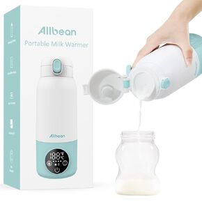 Portable Bottle Warmer for Travel, Dual Heating Mode for Breast Milk & Water On The Go, Heating Fastly & Evenly Milk Warmer with Long Battery Life,17 Oz Capacity for All Day Feeding Needs